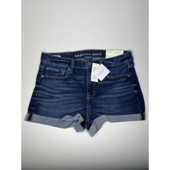 American Eagle Outfitters Pants - American Eagle High Rise Shortie Denim Shorts 8/29W Blue NWT